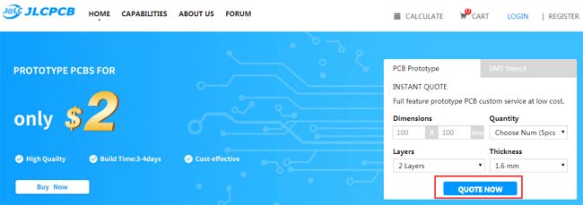 Buy your printed PCB from JLCPCB