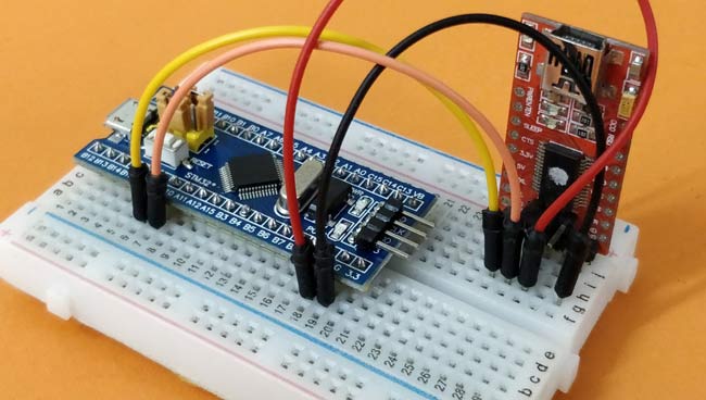 Circuit Hardware for Blinking LED using STM32