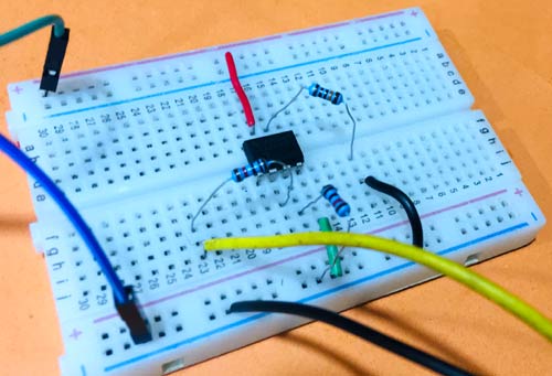 Circuit Hardware for Zero Crossing Detector using Op-Amp