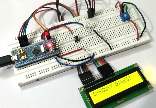 Circuit Hardware for using STM32F103C8 for interrupts