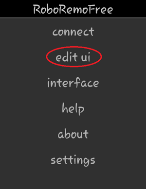 Click edit ui for creating interface
