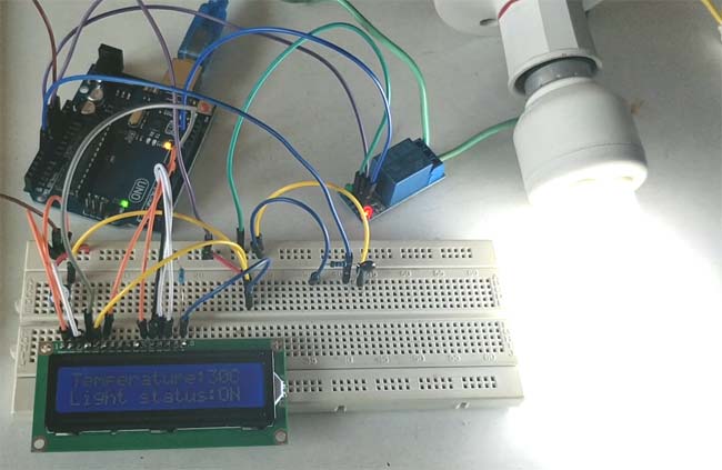 automatic temperature controlled fan using arduino