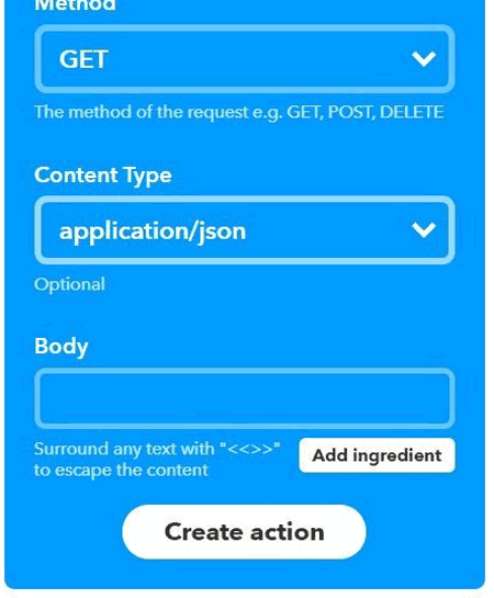 Create Action for Alexa with GET method