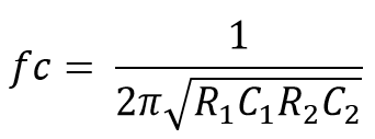 Cutt off frequency formula