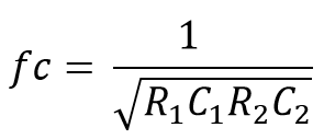 Cutt-off frequency formula