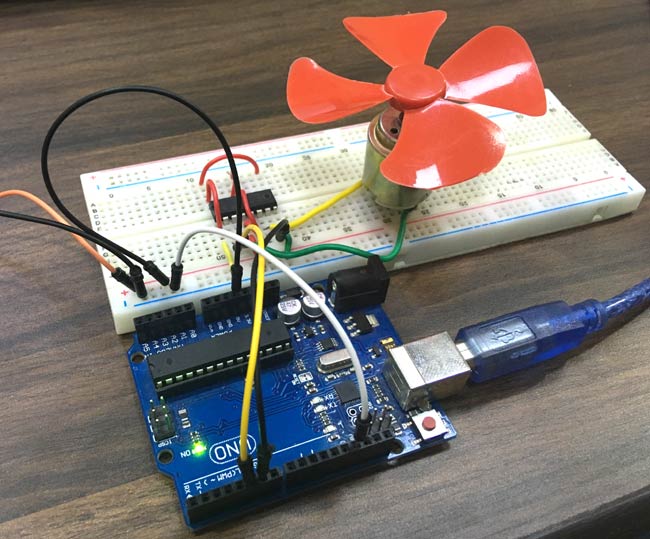 DC-Motor in action Using MATLAB and Arduino