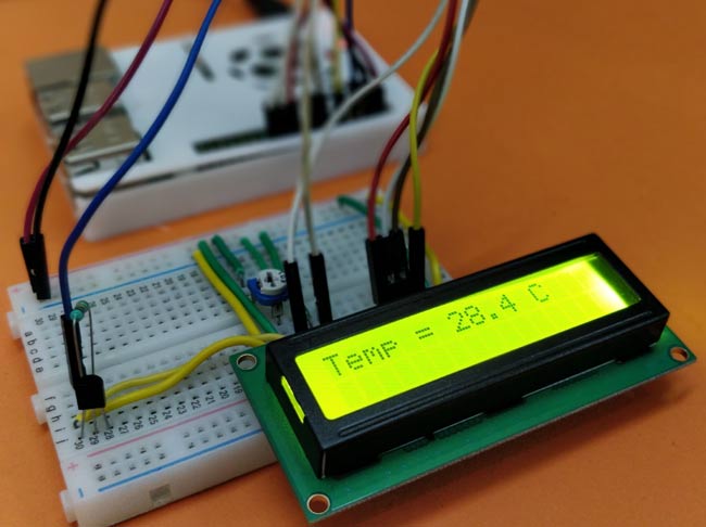 DS18B20 Temperature Sensor with Raspberry Pi in action