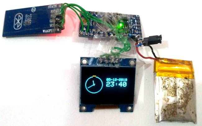 Displaying Time on Arduino based OLED Smart Watch