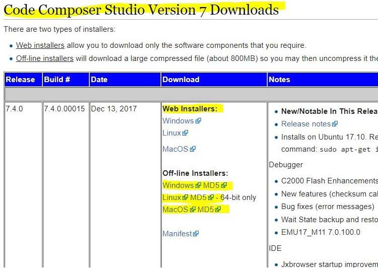 Download and Launch the Code Composer Studio