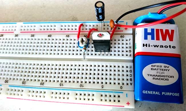 LED Dimmer Circuit Using LM317 Voltage Regulator IC