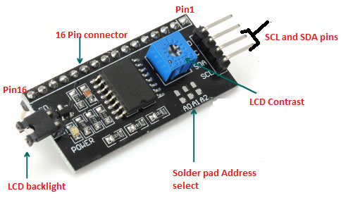 I2C module Pin Description