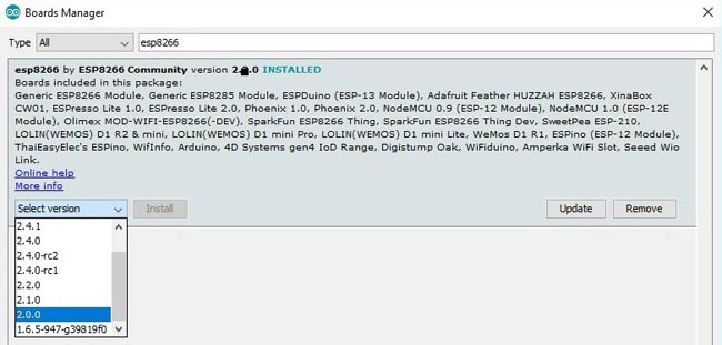 Install ESP8266 in Arduino IDE