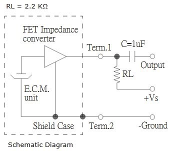 Internal Connection of Electret Microphone