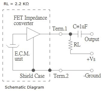 simple condenser microphone diagram