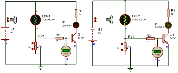 Simple Ldr Circuit To Detect Light