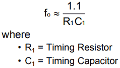 LM567 output Frequency formula