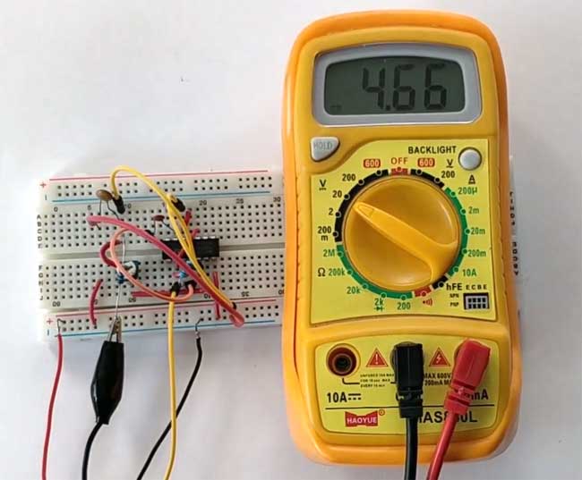 LM723 Voltage Regulator Circuit in action