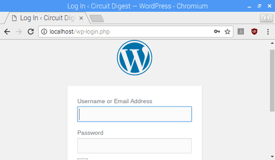 Login on Wordpress using Pi