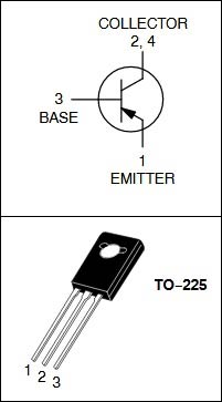 MJE350 PNP medium power transistor Pinout