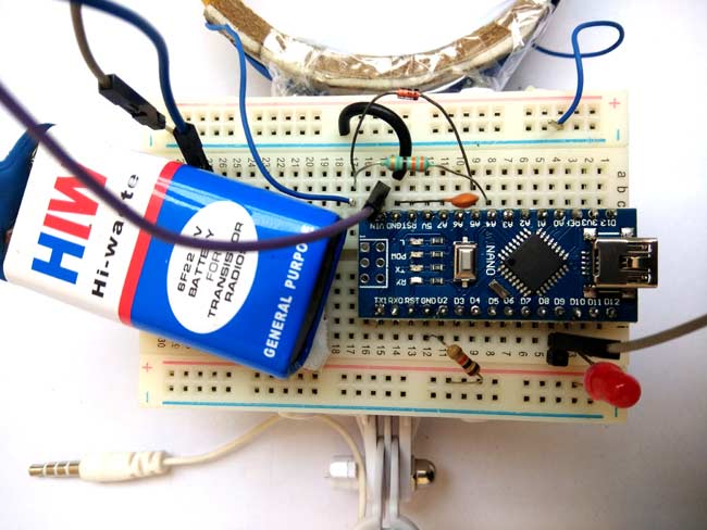 Metal detector store robot using arduino