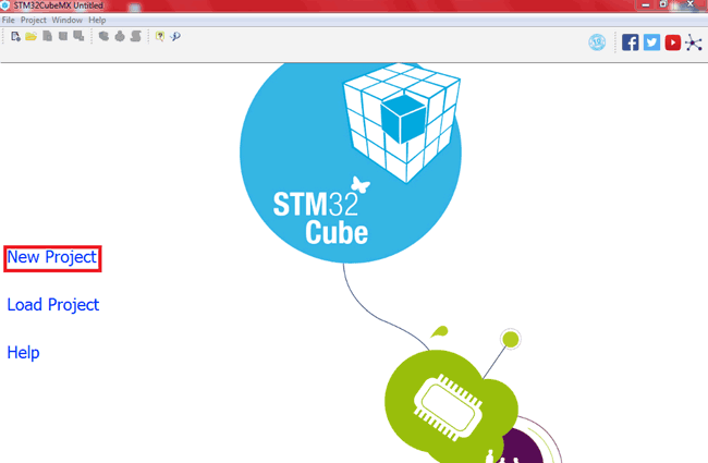 Open STM32CubeMX