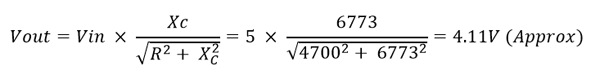 Output voltage calculation