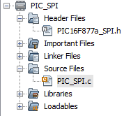 PIC SPI header file directory