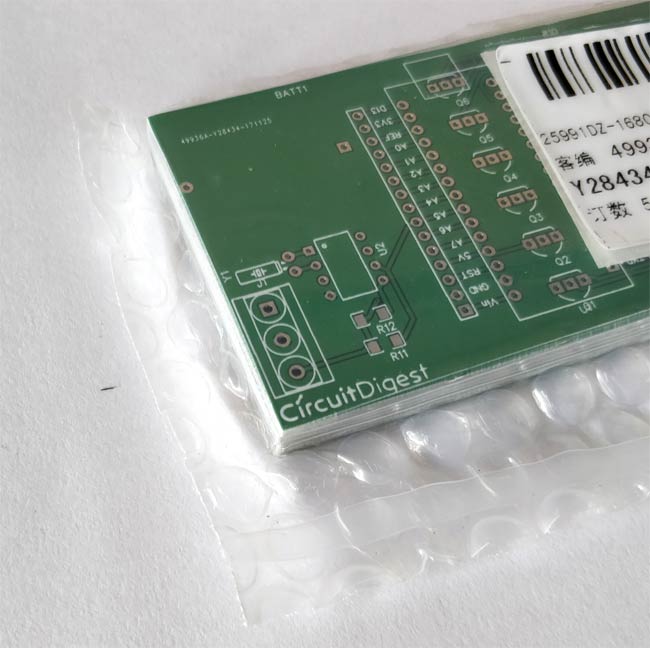 Packed PCB received from JLCPCB
