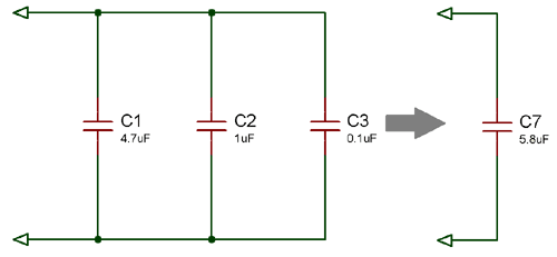Parallel Capacitor Circuit Example