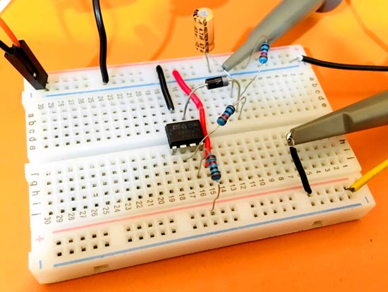 Peak Detector Circuit using Op-amp