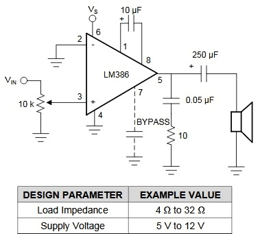 Simple Microphone  to Speaker Amplifier  Circuit 