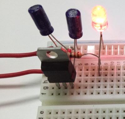 Power Supply Circuit for Breadboard Based Arduino Board