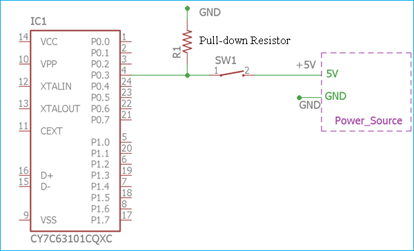 Pull-down Resistor Circuit