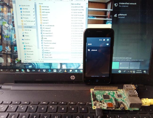 Raspberry Pi Wireless Access Point in action