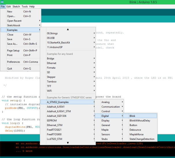 Getting Started With Stm32 Blue Pill Using Arduino Ide Blinking Led