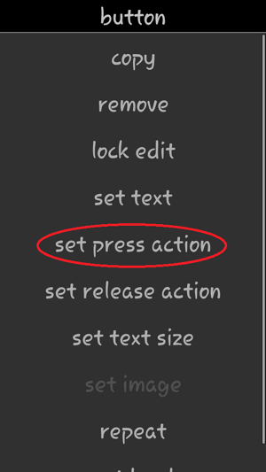 Select and fill the value in set press action