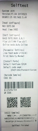 Self test sheet using Thermal Printer with PIC16F877A