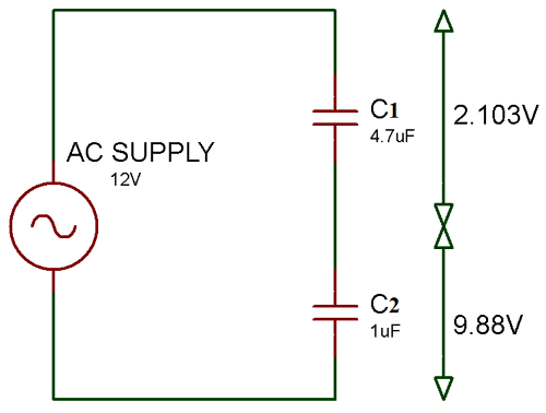 simple circuit with capacitor