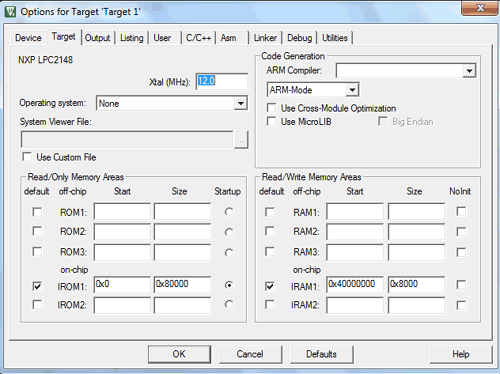 Setting Crystal Oscillator Frequency for LPC2148 using Keil