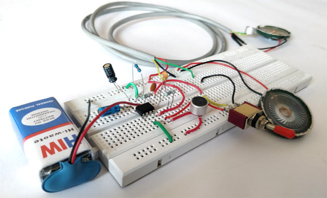 Simple Two Way Intercom Circuit hardware