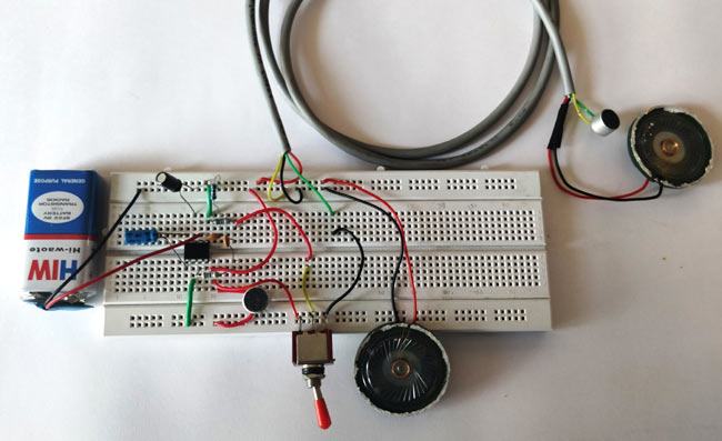 Simple Two Way Intercom Circuit in action