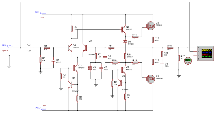 100 Watt Power Amplifier Circuit Diagram Using Mosfet