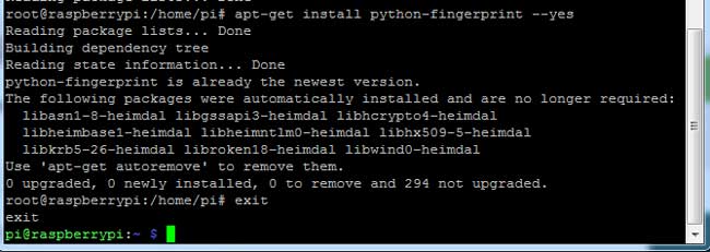 Updating Raspberry pi and install finger print library