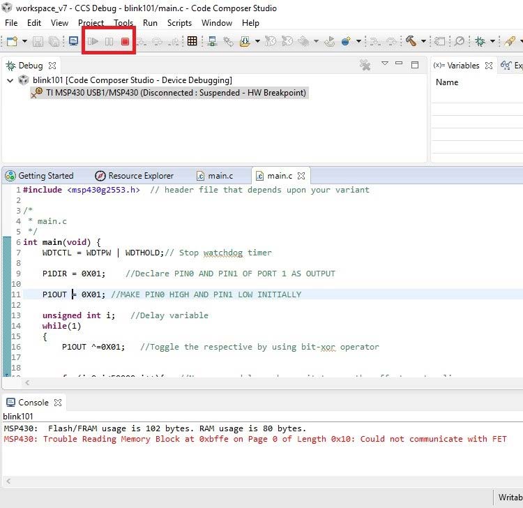 msp430 embedded c programming