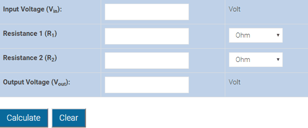 Voltage Divider Calculator