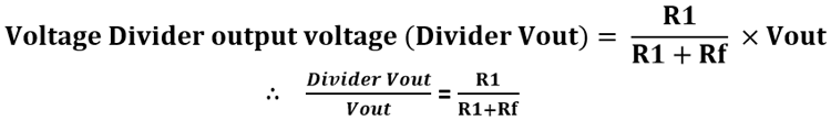 Voltage Divider Output Voltage
