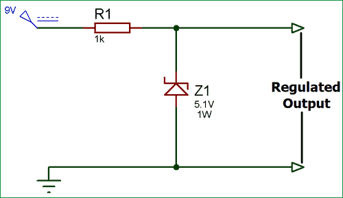 voltage regulator circuit using zener diode