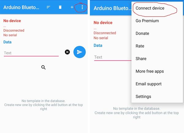 Arduino Bluetooth Controller (HM-10 Module) Android App Homepage