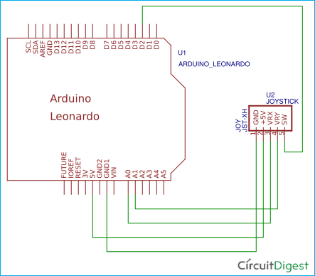 usb joystick controller circuit