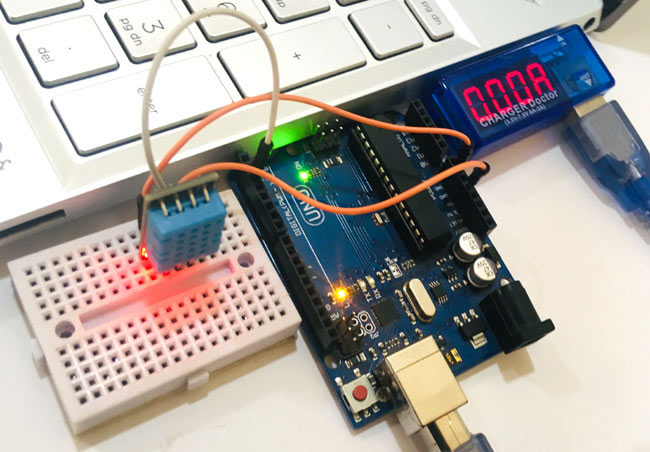 DHT11 based Arduino Weather Station with Sleep Mode
